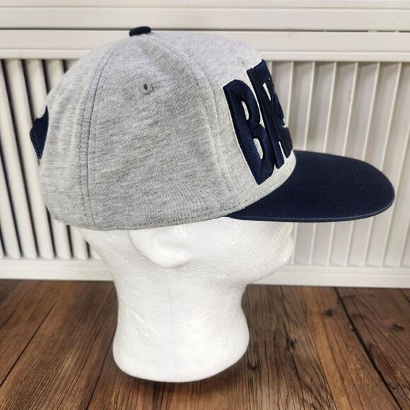 DC Comics Batman Large Font Embroidered Gray Blue Adult Snapback Hat Cap - Picture 4 of 8